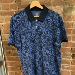 Graphic print polo shirt